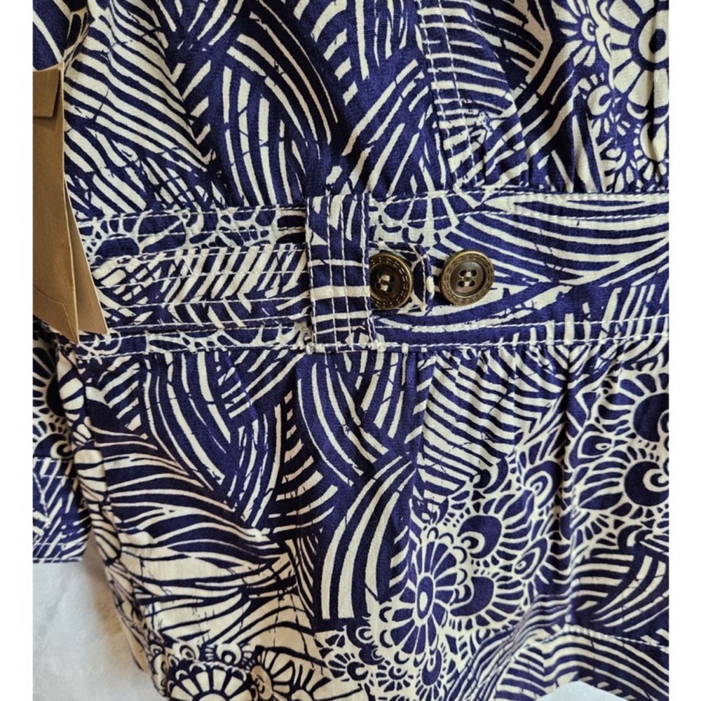 Coldwater Creek Blue Printed Floral Jean Jacket - Picture 4 of 7